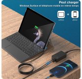 Chargeur Surface Pro 65W | Compatible et Garanti 2 Ans | Ecorefurb