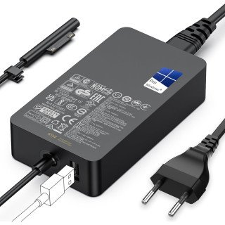Chargeur Surface Pro 65W | Compatible et Garanti 2 Ans | Ecorefurb